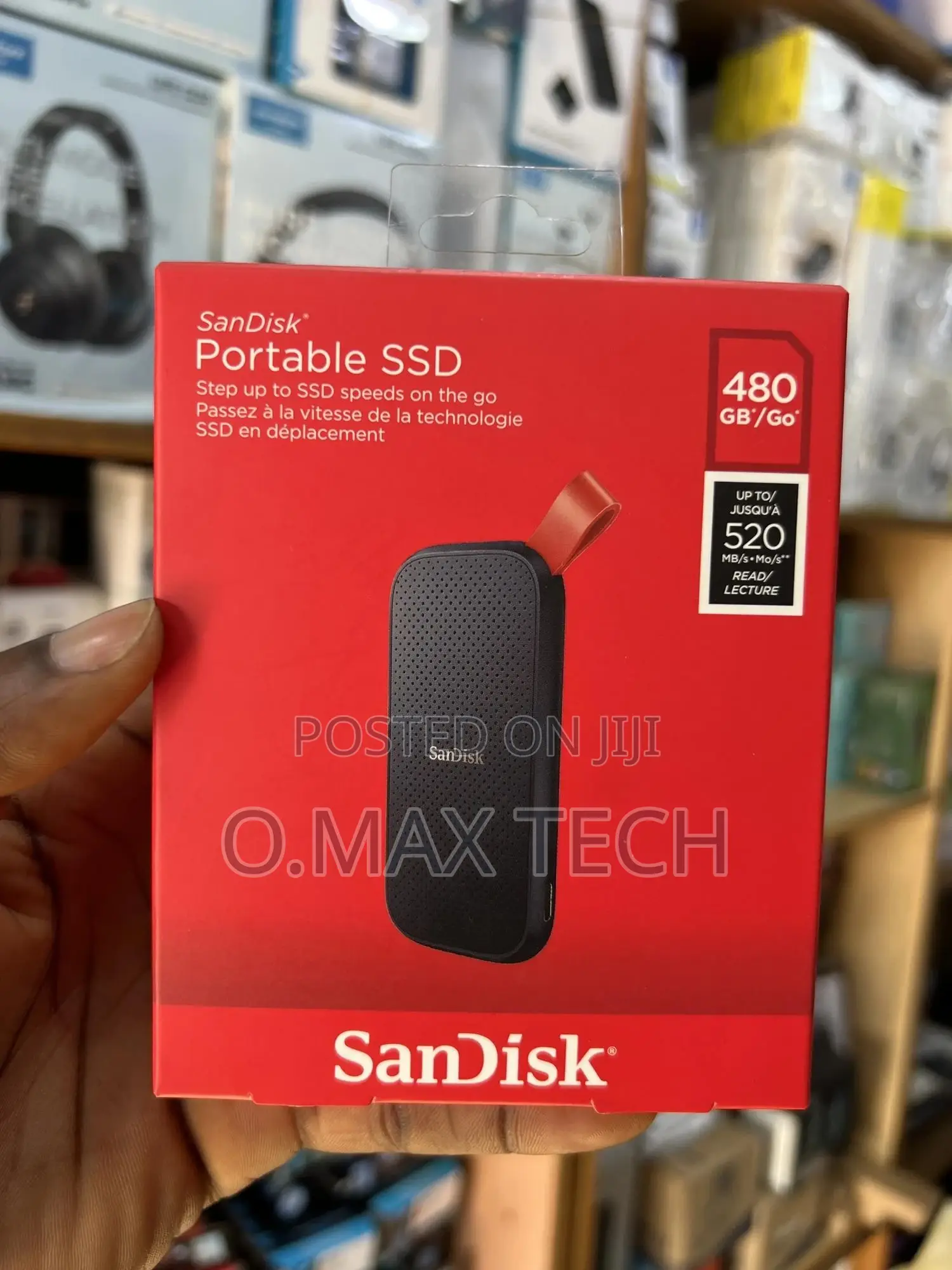 Sandisk 480gb Portable Ssd - Up To 520mb/S, Usb-c