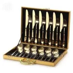 Golden Briefcase Cutlery Set