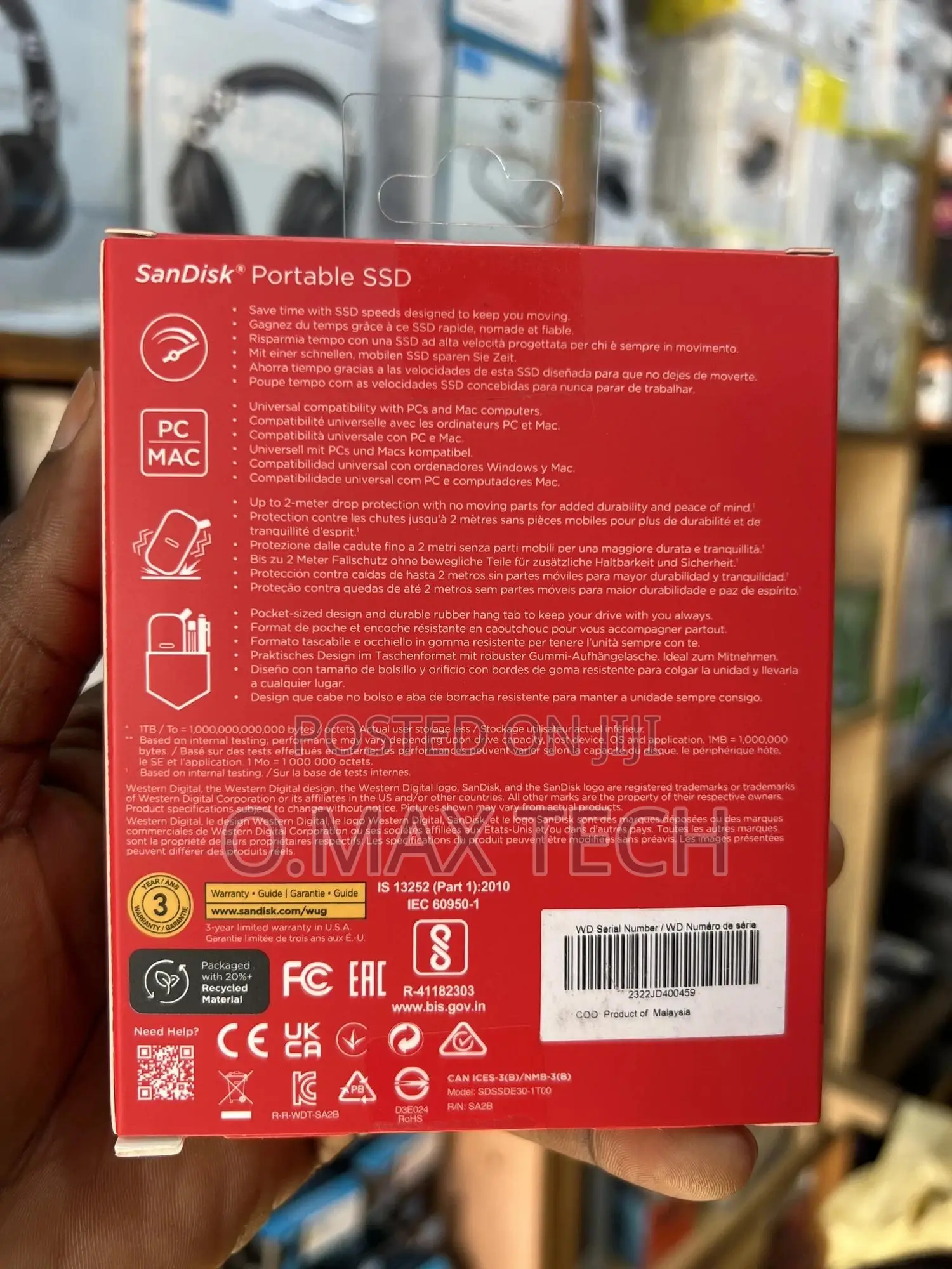 Sandisk Extreme Portable 1tb Ssd Up To 800mbps