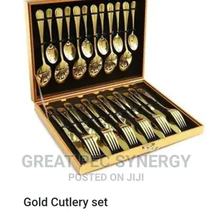 Golden Briefcase Cutlery Set