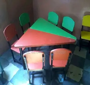 Complete Set Nursery Set (6 Chairs + 1 Table) Drop Ur No