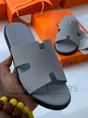 Hermes Leather Slipers