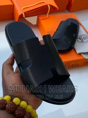Hermes Leather Slipers