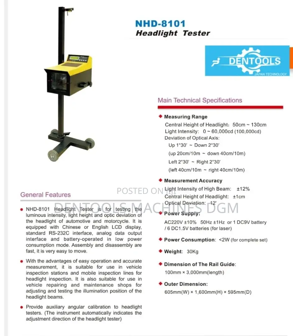 Headlight Alignment Tester Machine Digital