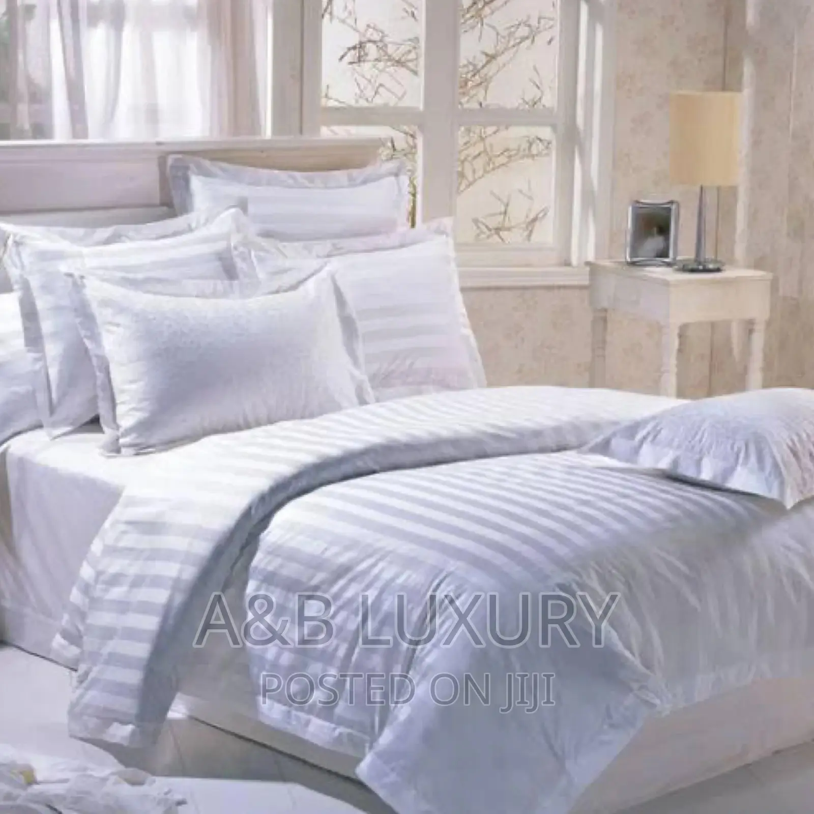 White Stripe Bedsheet Sets