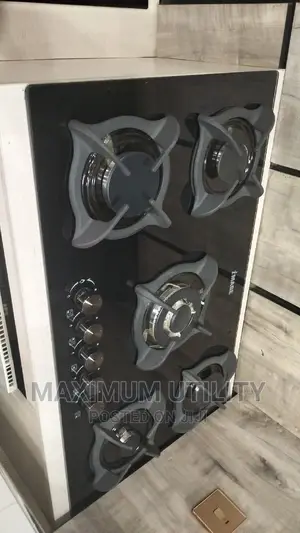 Image 5burner Glass Automatic and Manual Inbuilt Gas Cooker