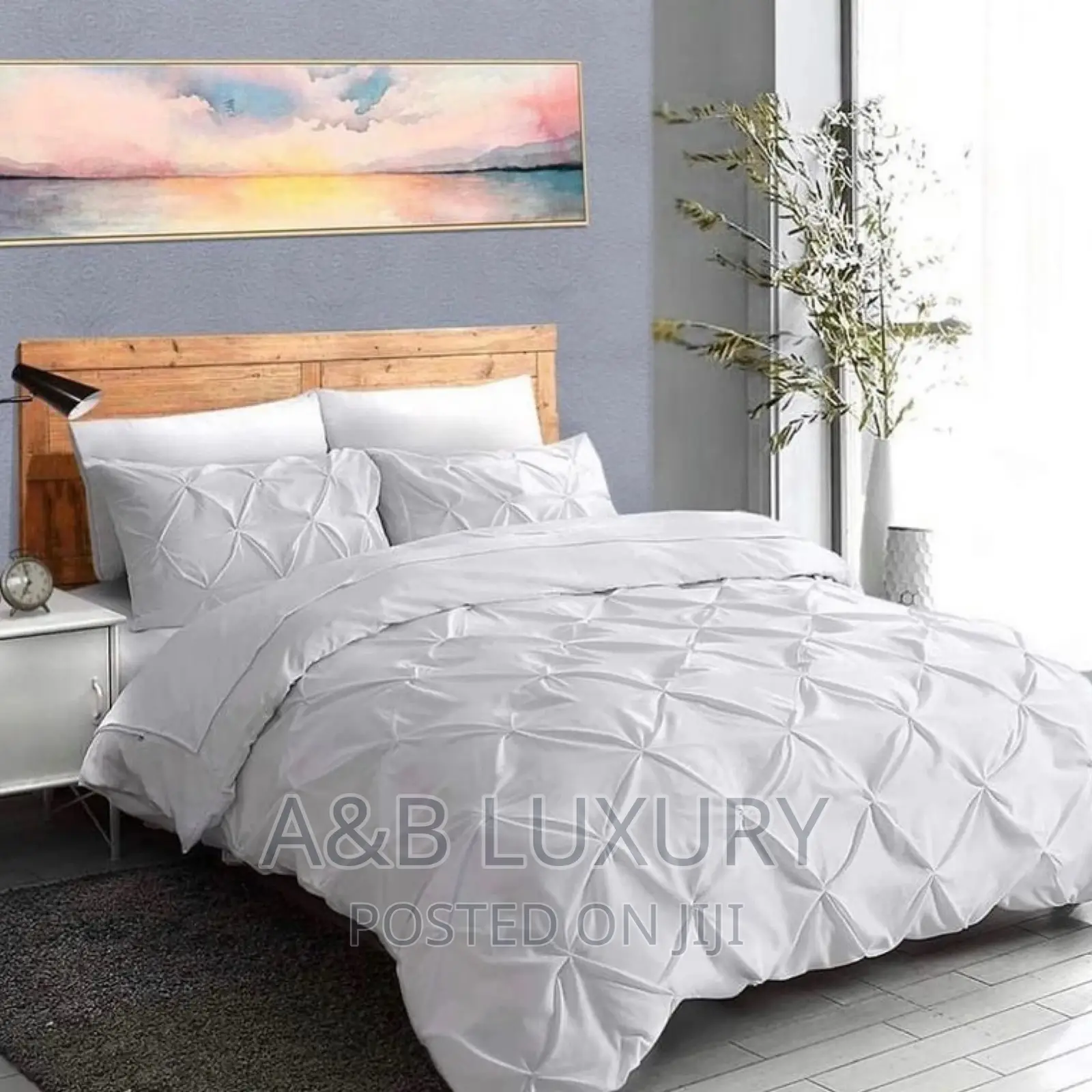 White Pinthuck Bedsheet Sets