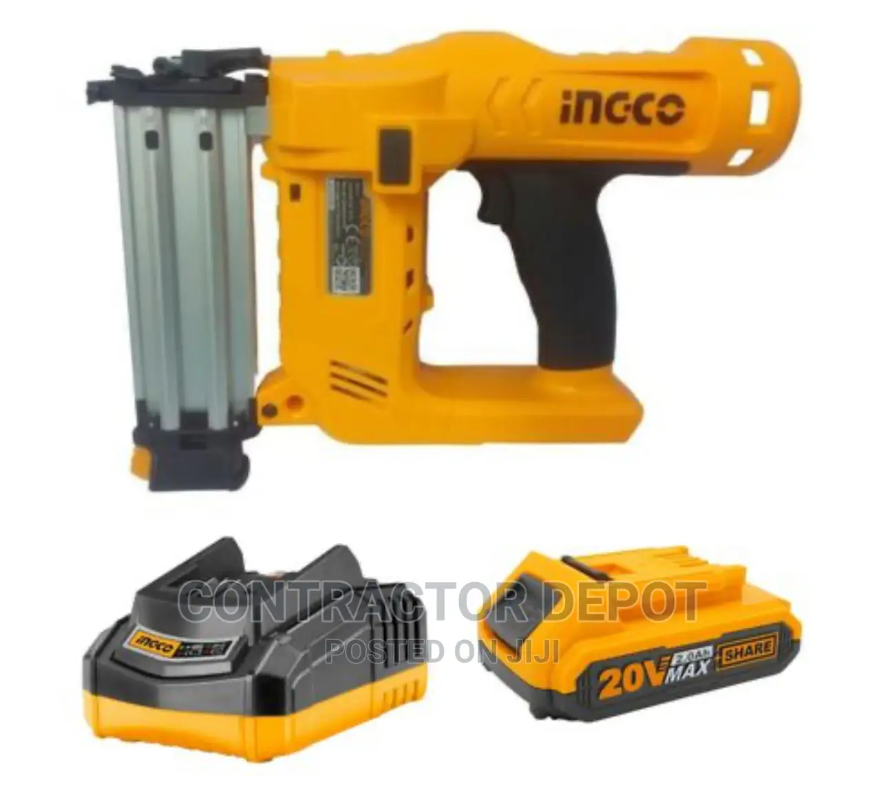 Ingco – Cordless Bradnailer With Charger and Battery (2.0ah)