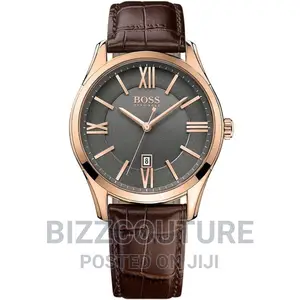 Original BOSS Leather Strap Watch Available in Store