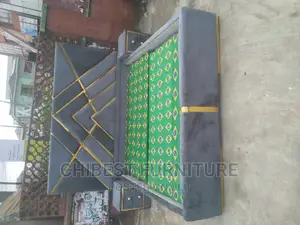 Quality 6by6 Upholstery Padded Bed Frame With Two Bed Sides