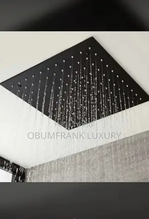 Black 40cm Shower Rose
