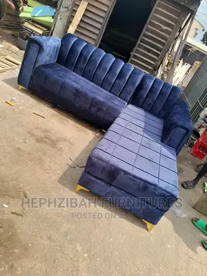 Blue L Shaped Chester Executive Sofa