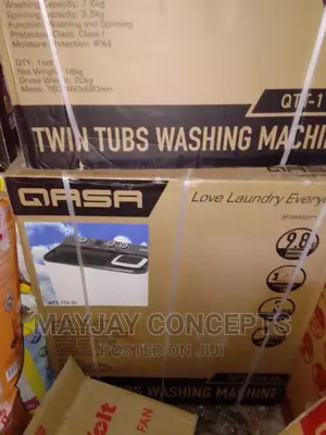 9.8kg Qasa Semi-Automatic Washing Machine -Twin Tub