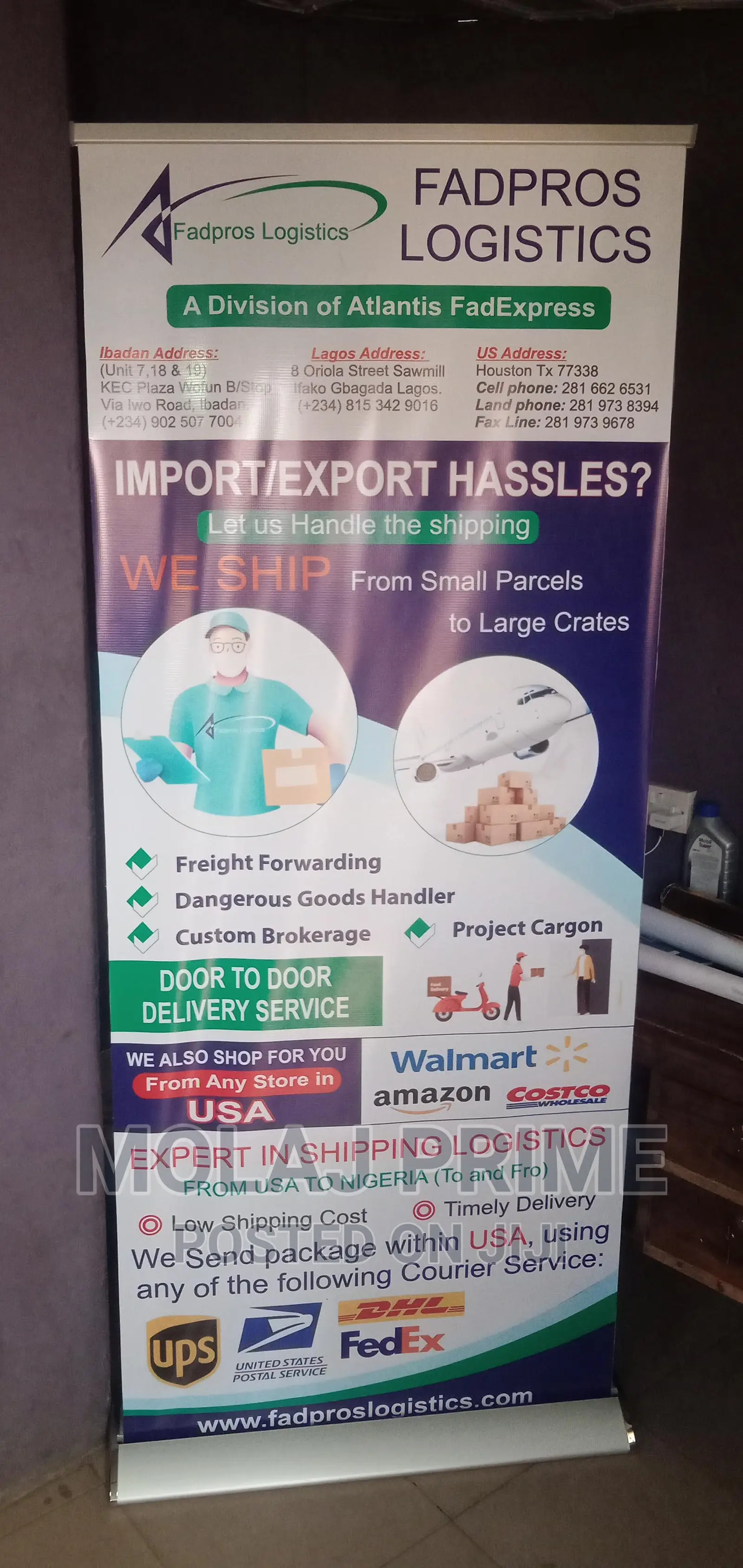 Roll-Up Banner) Design, Printing + Stand