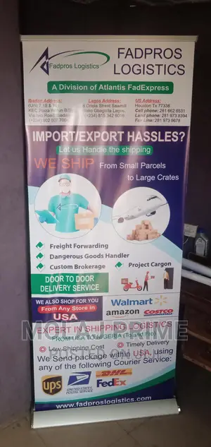 Roll-Up Banner) Design, Printing + Stand