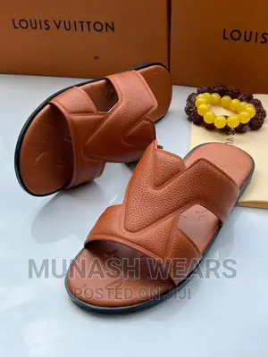 Louis Vuitton Leather Slipers