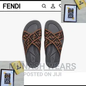Luxury Fendi Leather Slipers