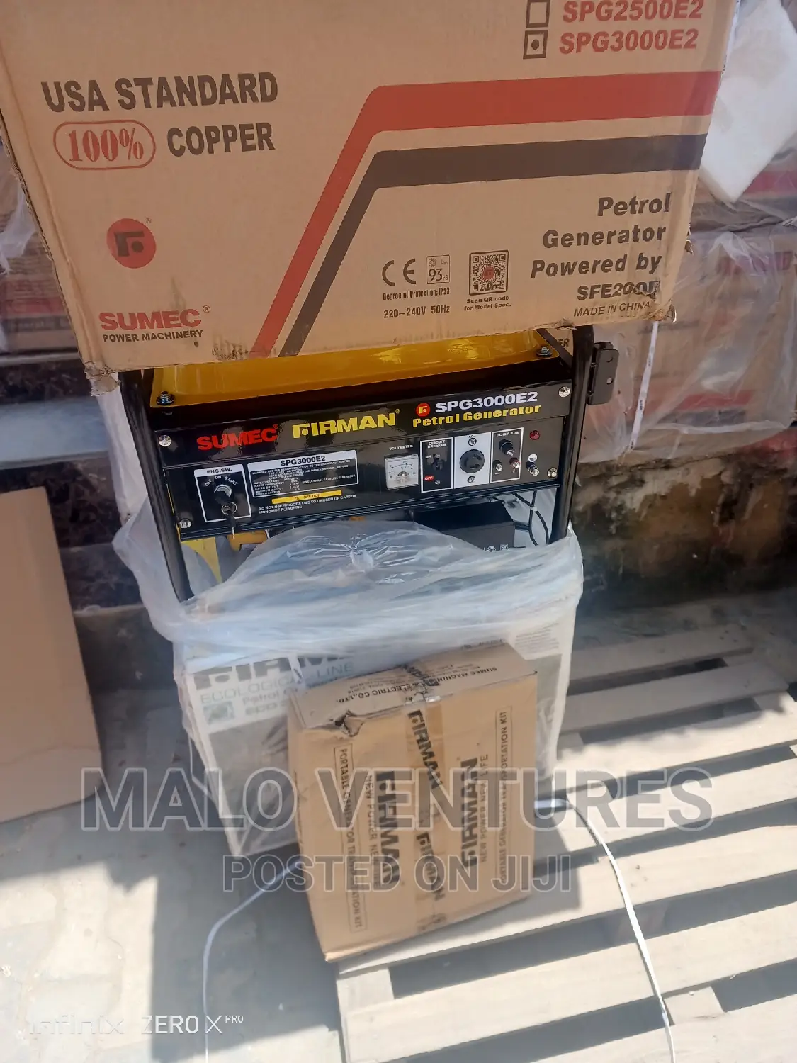 Sumec Fireman SPG3000E2 Key Start Generator 100% Copper.