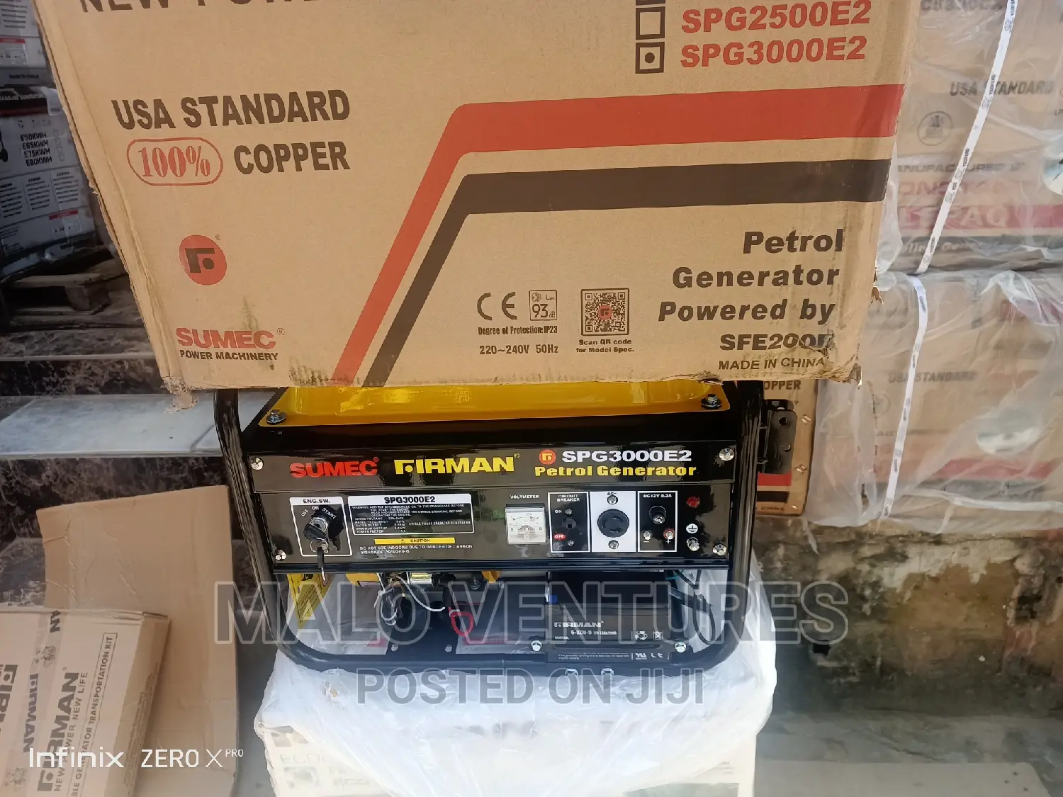 Sumec Fireman SPG3000E2 Key Start Generator 100% Copper.