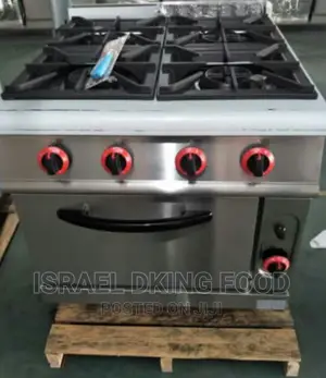 Industrial Stainless 4 Burner Gas Cooker With Oven