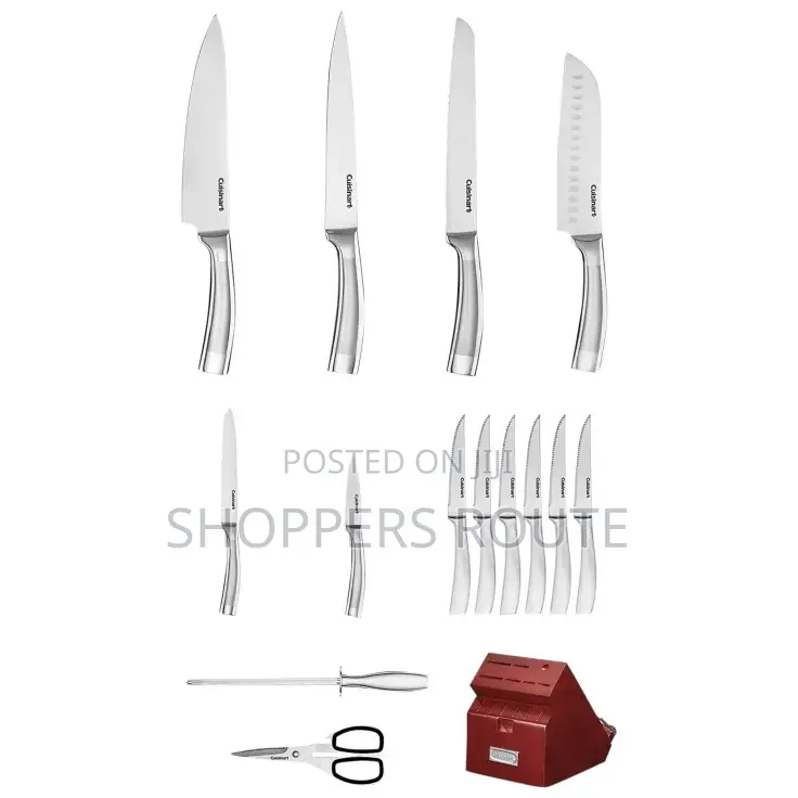 Cuisinart 15-Piece Classic Rotating Block Cutlery Set.