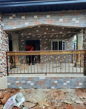 Wrought Iron Design Gold and Brown