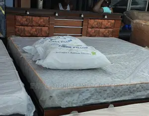 Bed Frame and Mattress 6x6ft