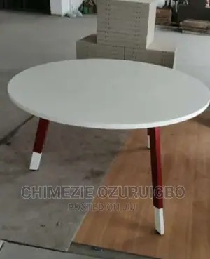 120 Cm White Round Meeting Table
