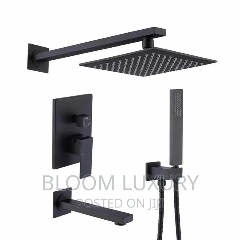 Matte Black 5 Ways Conduit Shower