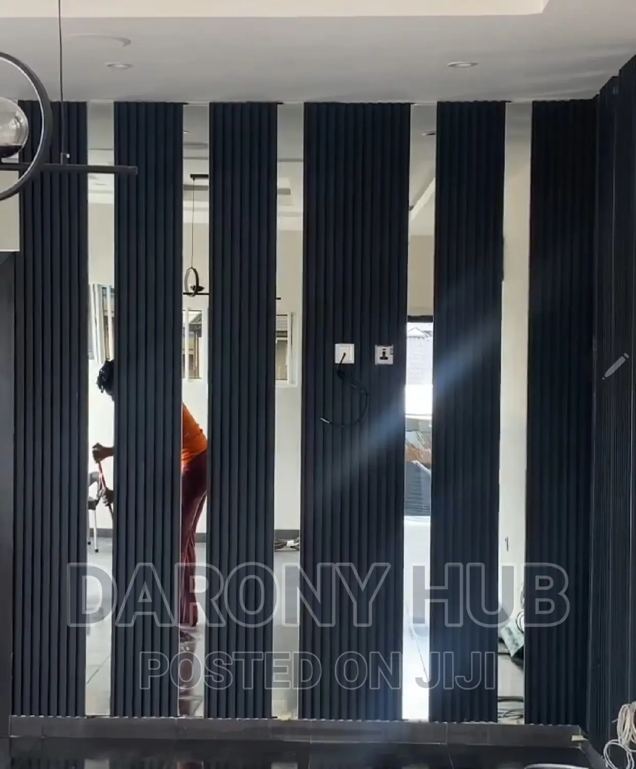 Fluted Panel With Mirror Wall Cladding ○ Wall Decor