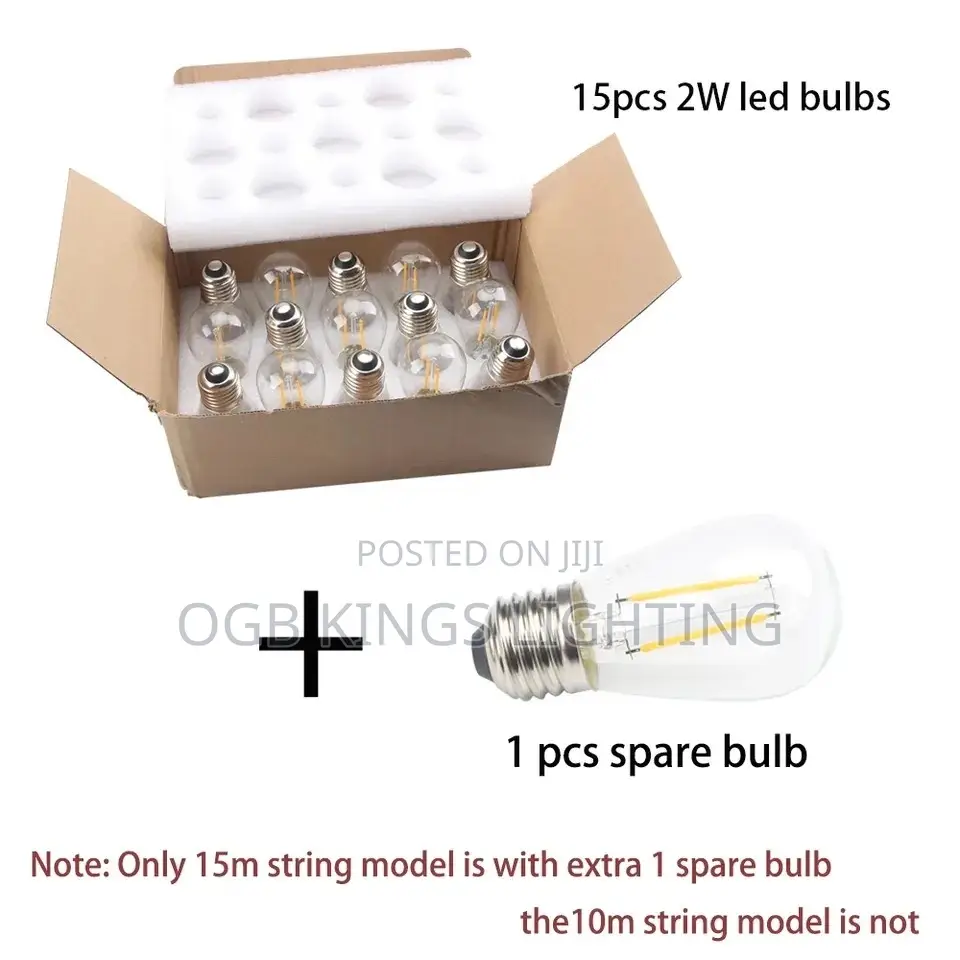 20m/20bulb LED String Light S14 Led Retro Filament Bulb