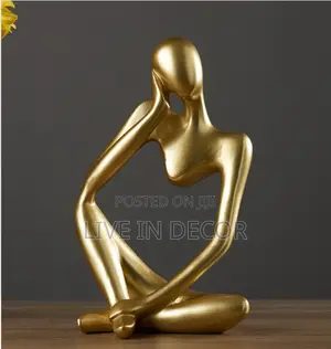 Gold Thinker Statues