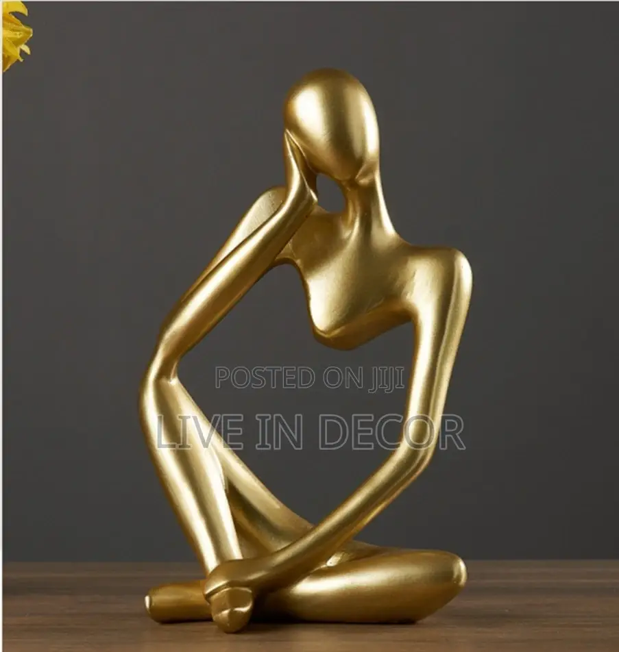 Gold Thinker Statues