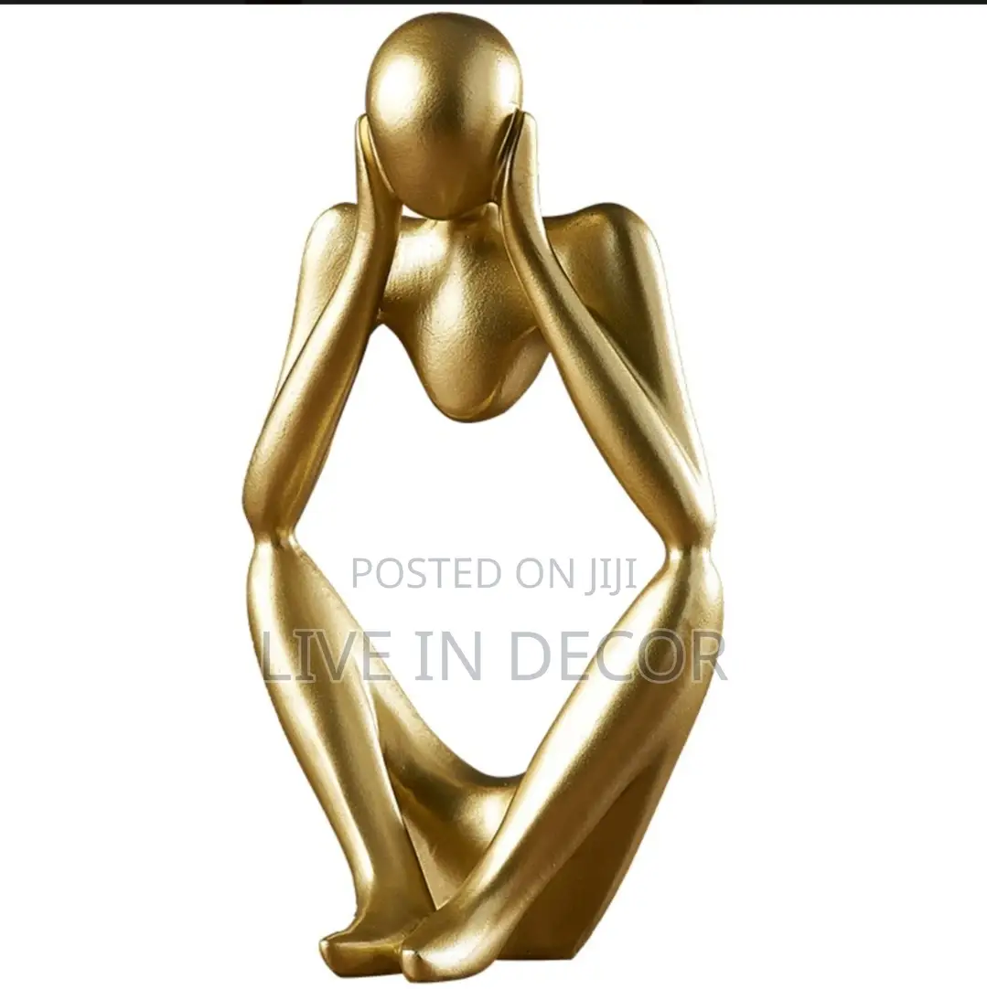 Gold Thinker Statues