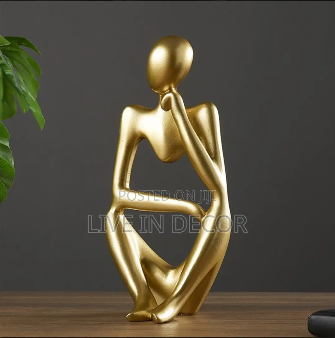 Gold Thinker Statues