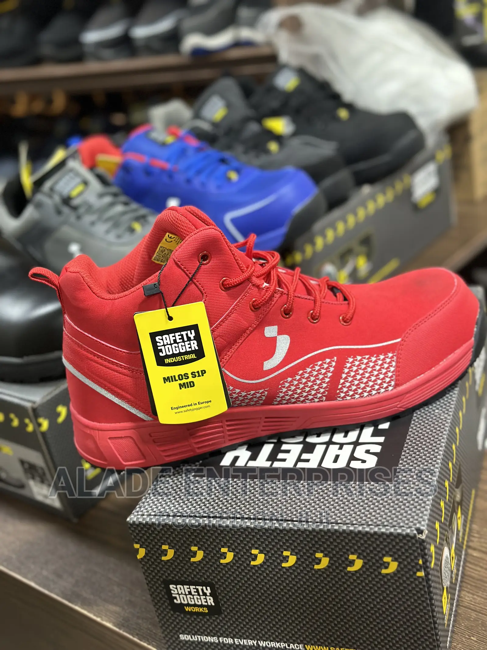 Milos S1p Mid Safety Jogger Boot Red