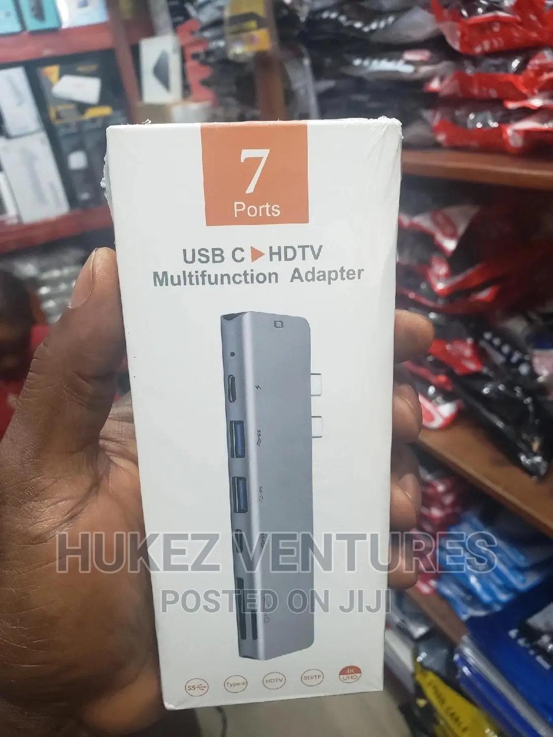 Usb Double Type C 7port Multifuction Adapter