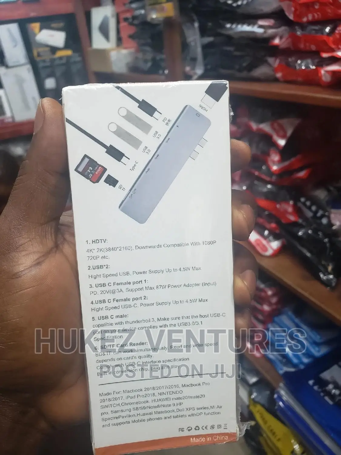 Usb Double Type C 7port Multifuction Adapter