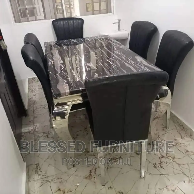 Marble With Six Chairs