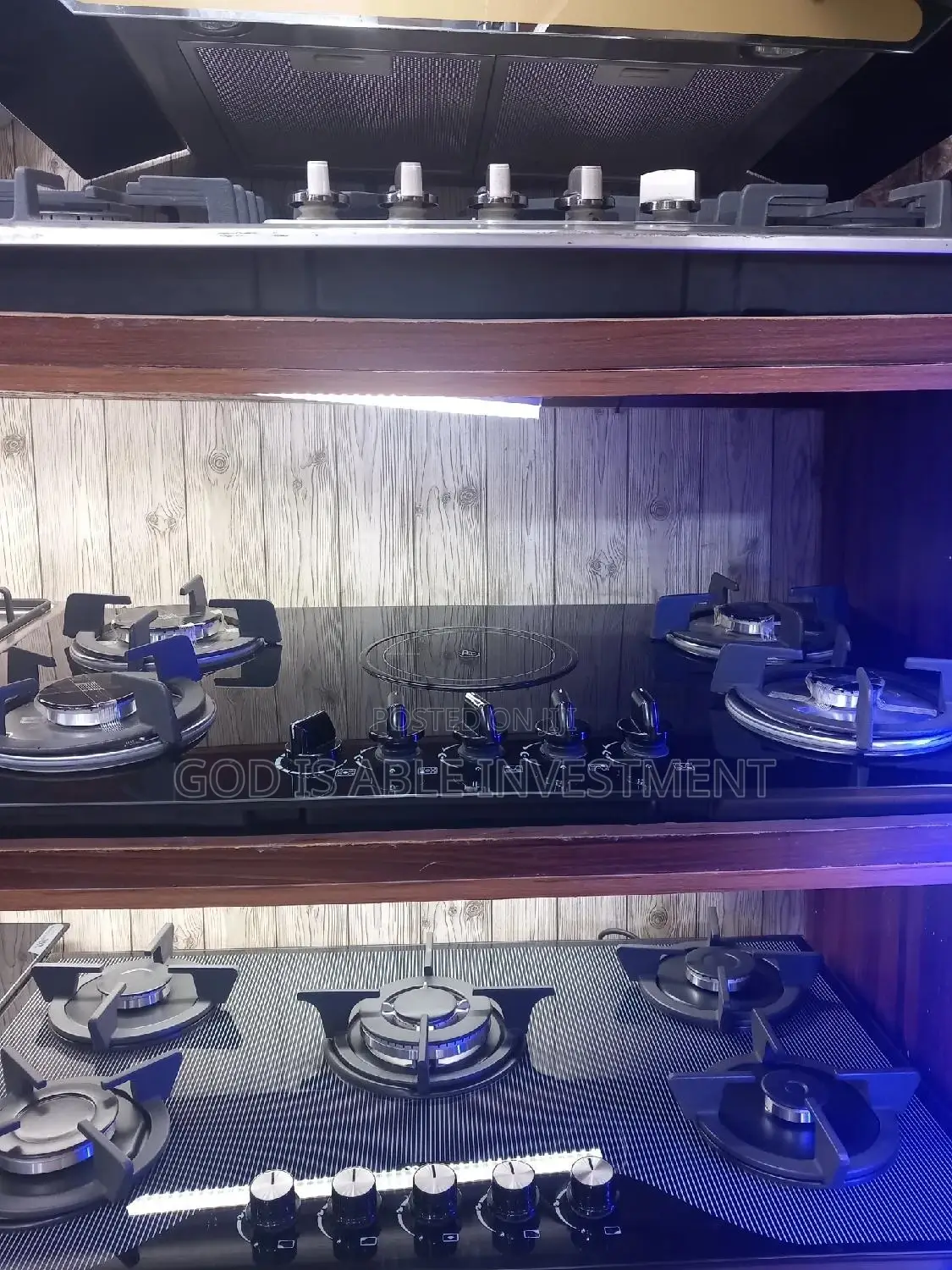 4 Burner Gas 1 Electric ( Black )