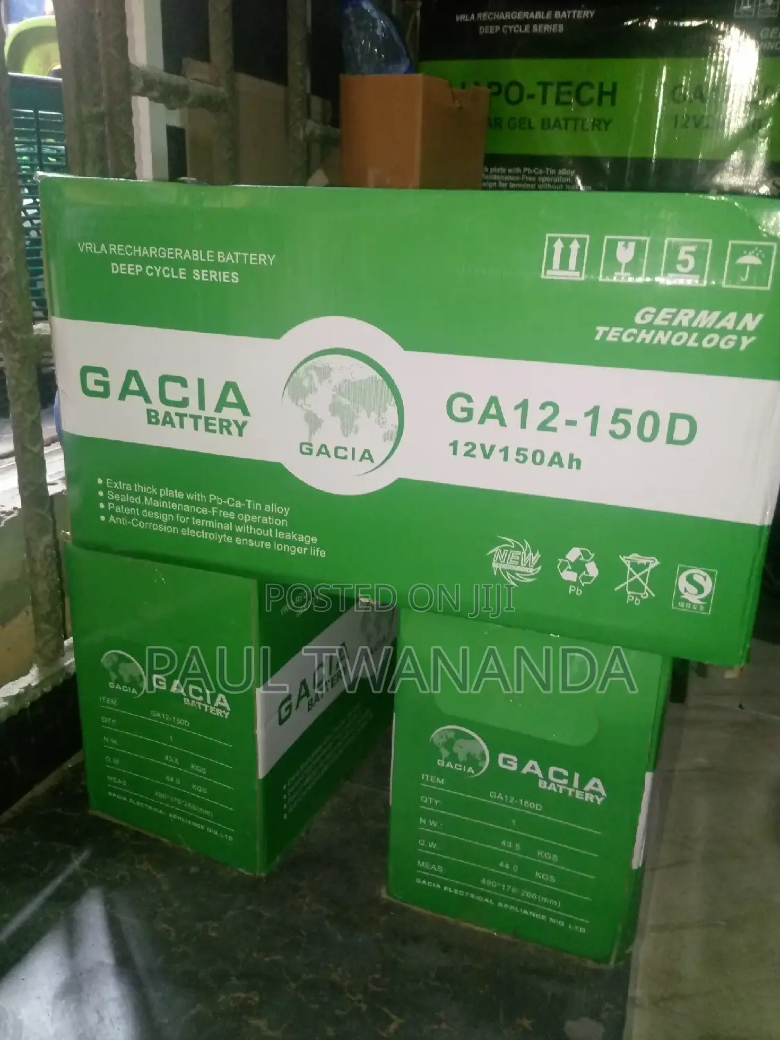 150ah GACIA Dry Cell Battery