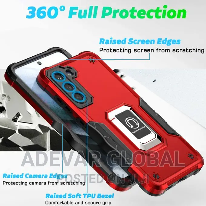 Galaxy S21 FE 5G Case, Metal Ring Magnet Protective Case Cov
