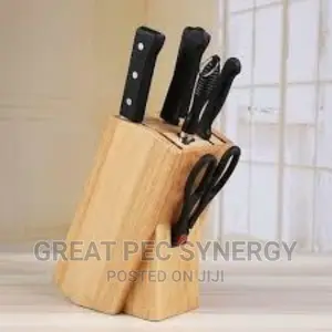 Stainless Steel Knives Set With Stand.