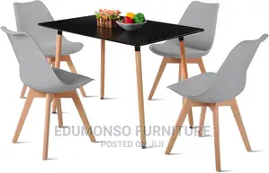 Dining Table With 4 Grey Chairs