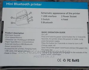 Mini Bluetooth 58mm Receipt Printer