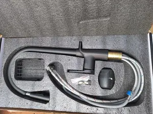 Long Neck Pull-Out Kitchen Sink Mixer With Soap Holder