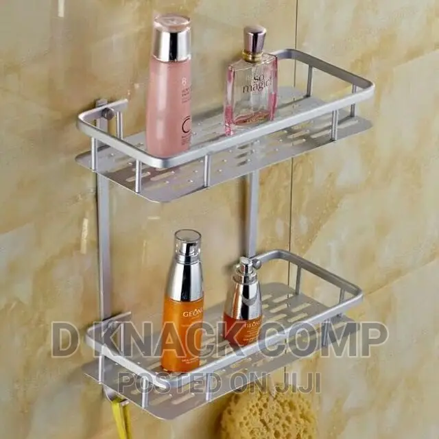 Double Layer Bathroom Storage Organizer Holder Shelf