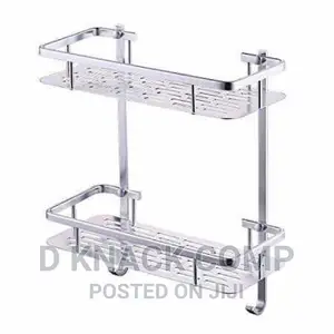 Double Layer Bathroom Storage Organizer Holder Shelf