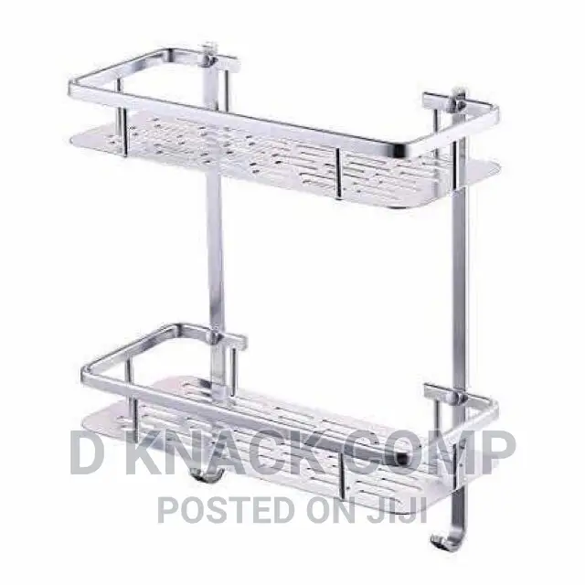 Double Layer Bathroom Storage Organizer Holder Shelf