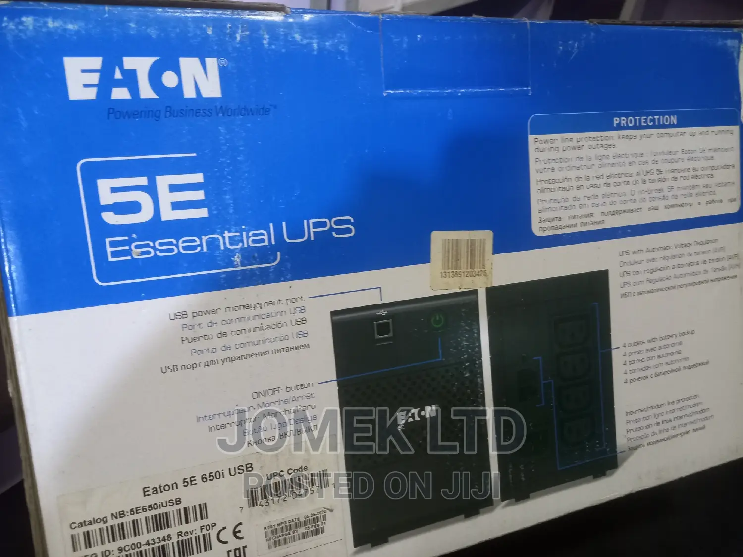 Eaton UPS 650VA Tower Line Interactive Back Up